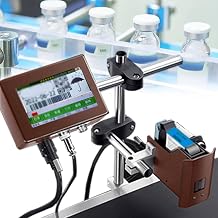 Date Inkjet Coding Machine, Online Batch Coder Automaticaly Coding & Marking Equipment For Printing Text, Number, Manufacturing/Expiry Date, Time, MRP, Qr Code, Barcode, Graphics 12.7mmWidth-Black