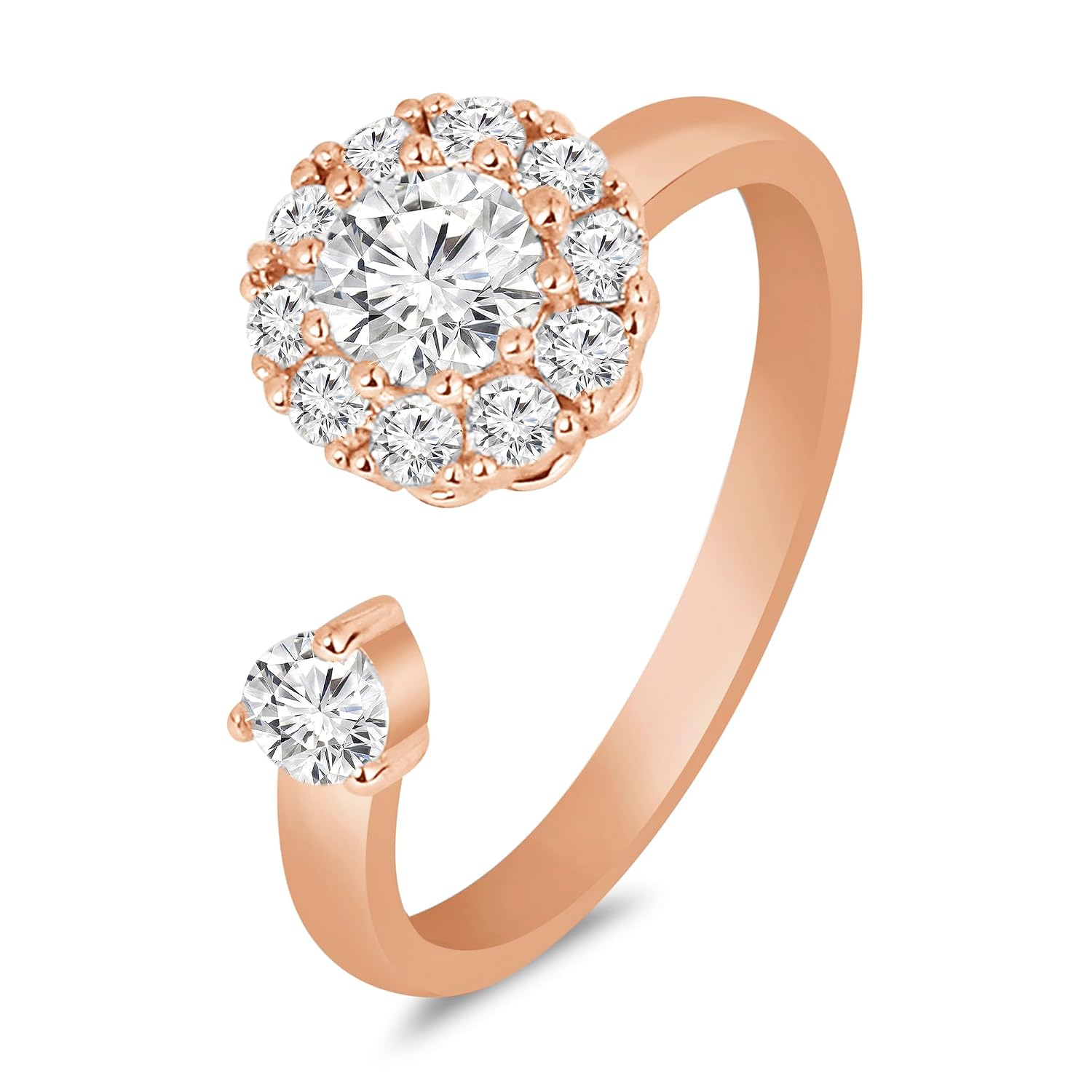 ZAVYA 925 Sterling Silver Heart CZ Ring | Gift for Women & Girls | With Certificate of Authenticity and 925 Hallmark