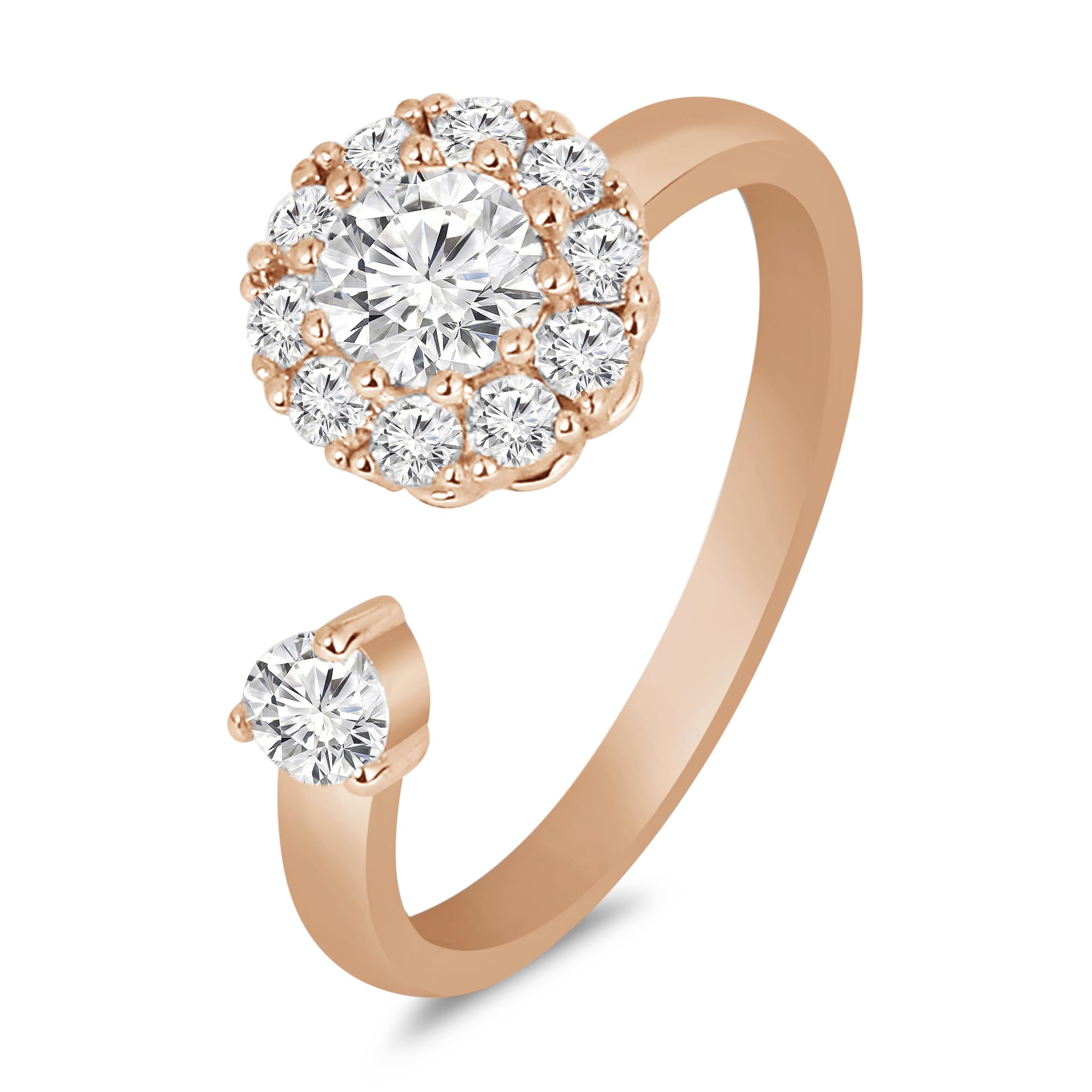 ZAVYA 925 Sterling Silver Cubic Zirconia CZ Circular Spin Ring Rose Gold Plated Adjustable Ring | Gift for Women & Girls | With Certificate of Authenticity & 925 Hallmark (B09KRHBNPZ) Amazon Price History, Amazon Price Tracker