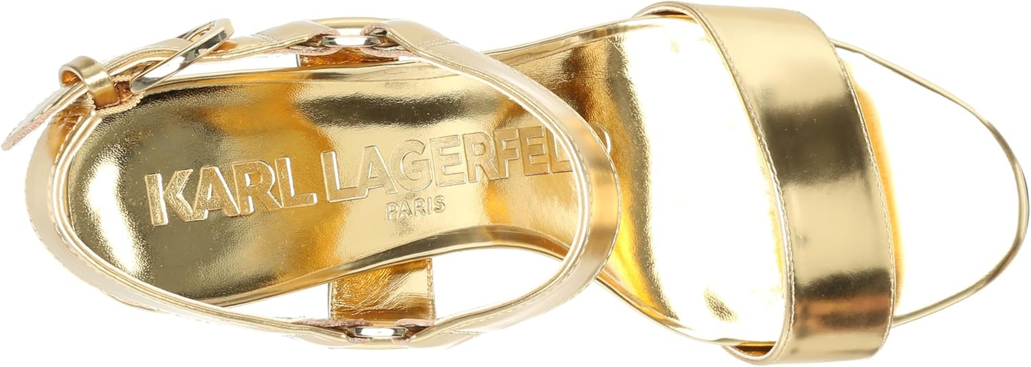 KARL LAGERFELD womens Cieone Evening Ankle Strap Dress Heel - Image 5