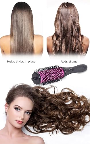 Miniatura 6 de Juego de cepillos con herramienta de modelado desmontable en forma de barril redondo, 4 barriles 1 y mango de Xcellent Global