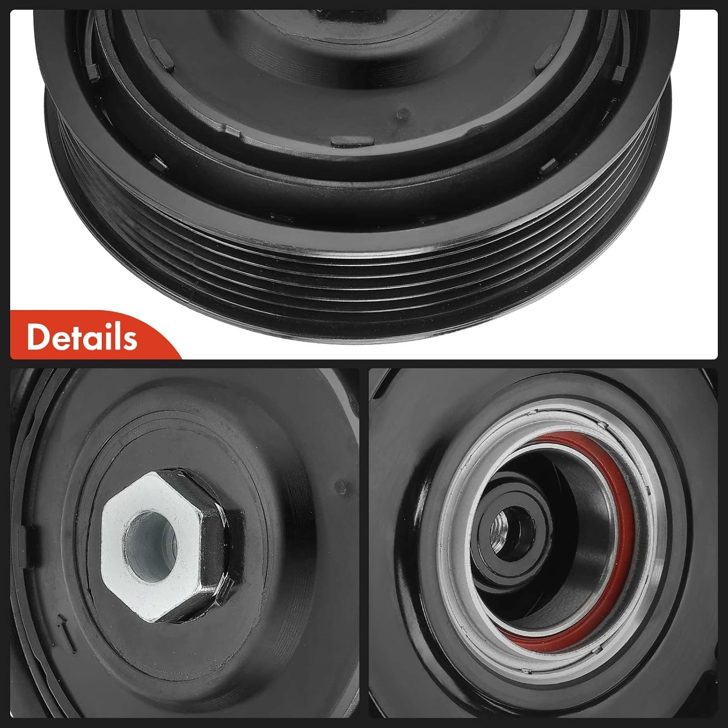 A-Premium Air Conditioner AC Compressor Clutch Kit Compatible with Toyota Camry 2012-2017, RAV4 2009-2012, Sienna 2011-2013, 2.5L 2.7L