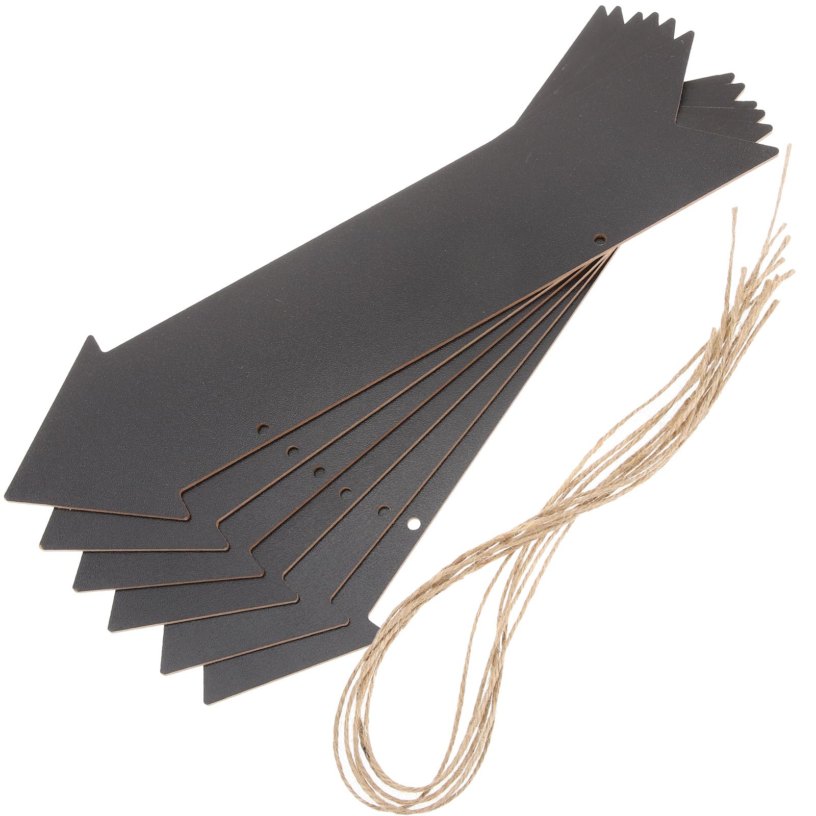 6 Stück Packung Doppelseitige Pfeil Leer Schilder mit Lanyard Design zum Beschriften Abwischbar für Home Decoration und Individuelle Nachrichten