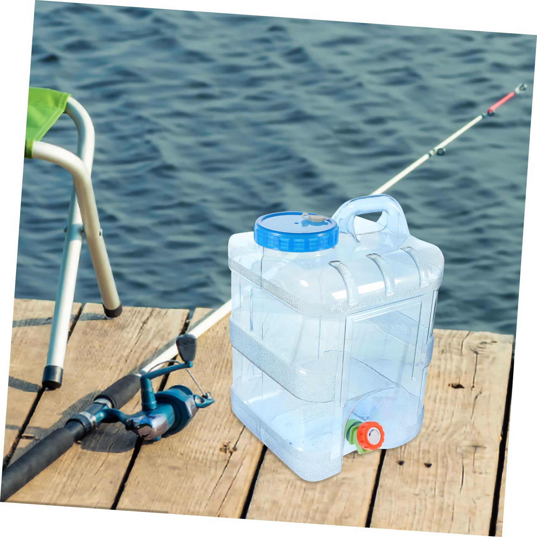 balacoo Outdoor Water Storage Bucket with Tap Portable Camping Water Container Travel Liquid Dispenser for Hiking Picnics and Home Use Convenient Water Carrying