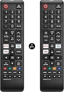 (Pack of 2) BN59-01315J New Remote Control for Samsung TV Remote Compatible for Samsung LED LCD QLED 4K 8K UHD 3D HDTV HDR Curved Crystal Smart TV with Netflix, Prime Video, Samsung TV Plus Button