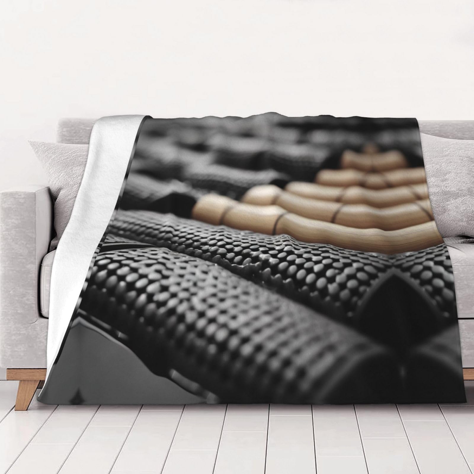 Couverture en peluche douce jeté de lit imprimé graphique pour adulte