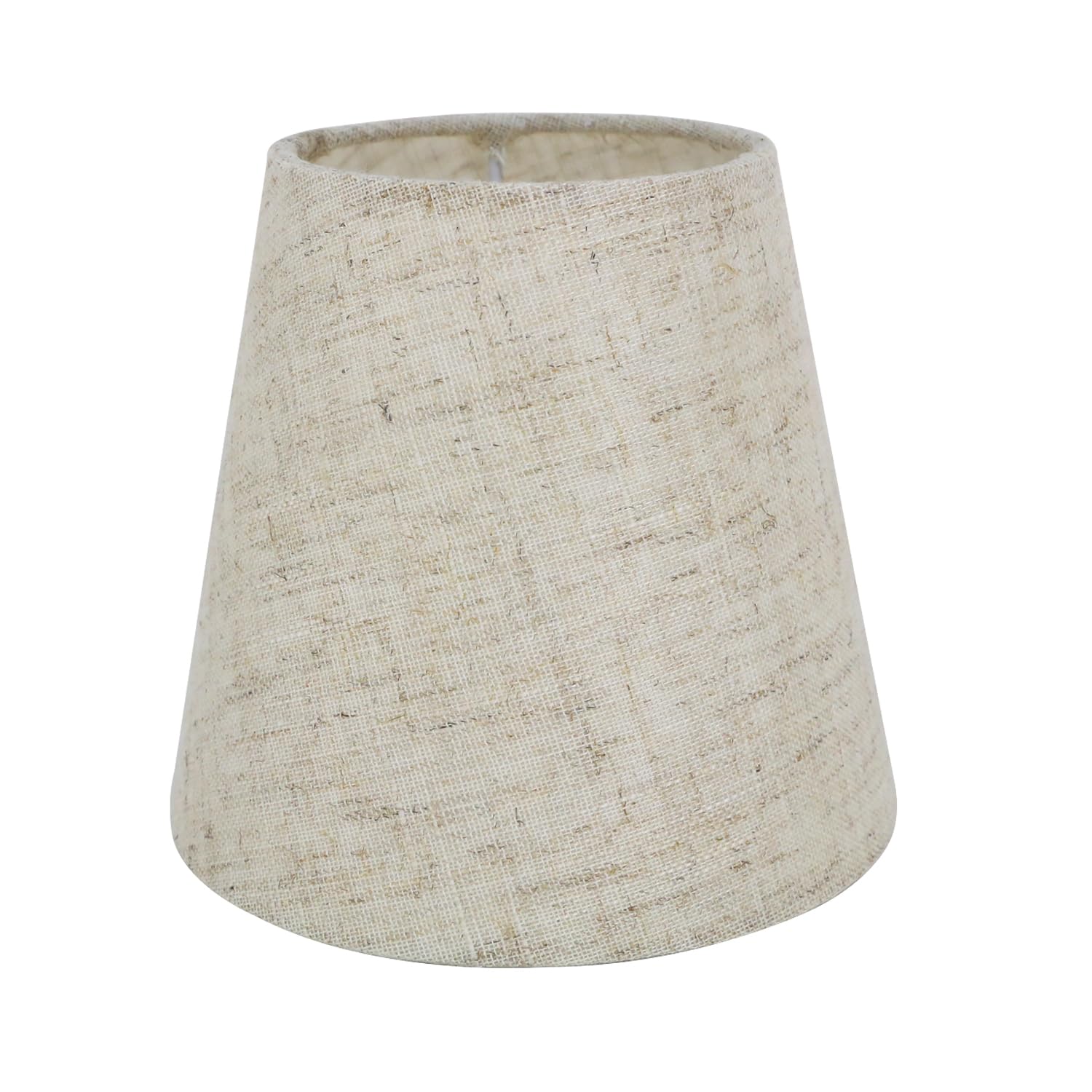 Eastlion E14-Linen 1 Pack 5.5" E14 Screw Fabric Light Shade Candle Chandelier Lampshades Small Droplight Wall Lamp Shade,Linen