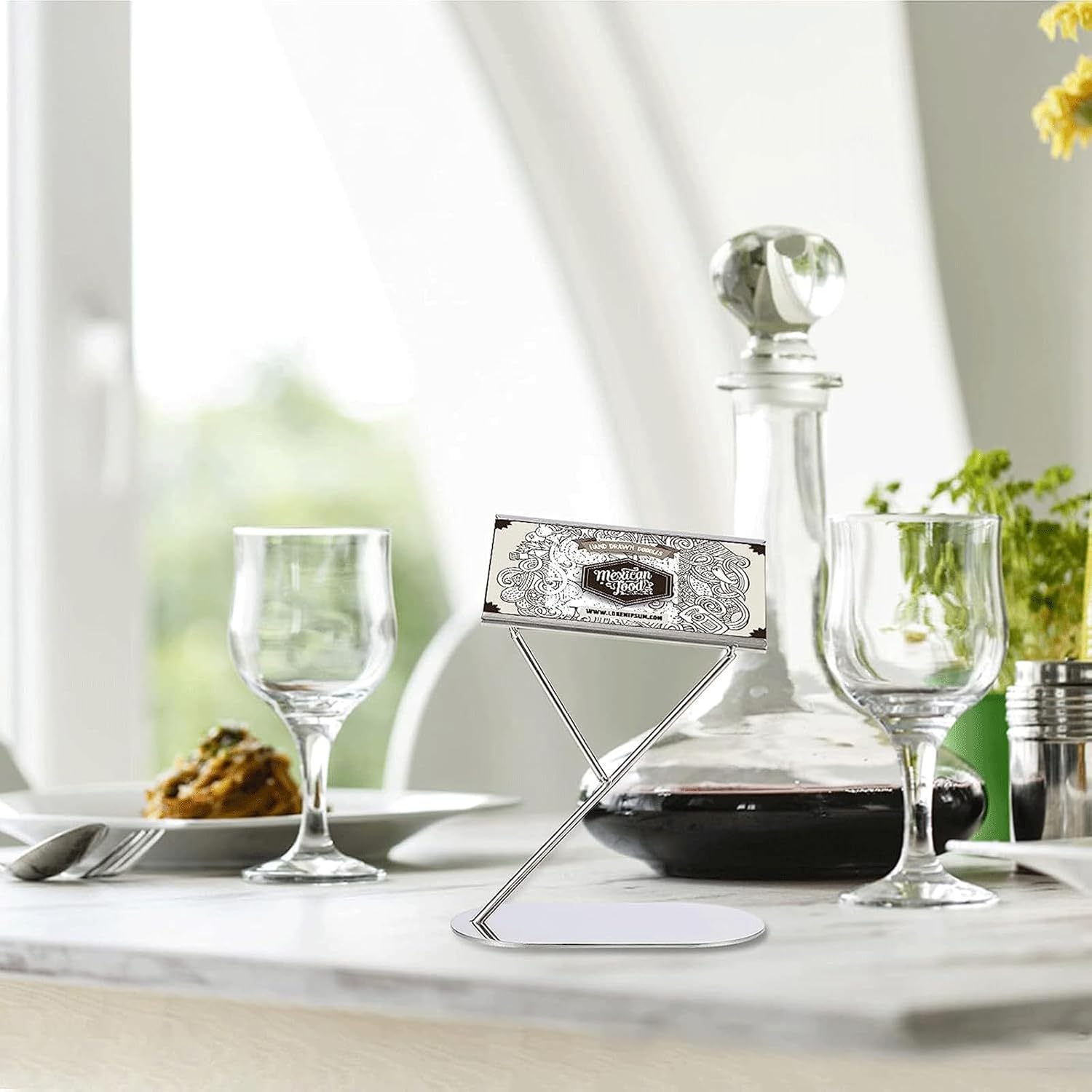 Metal Y Type Number Holder Label Card Clamp Table Place Cards Table Menu Holder Perfect for Dinner Parties Guest Name Food Signs