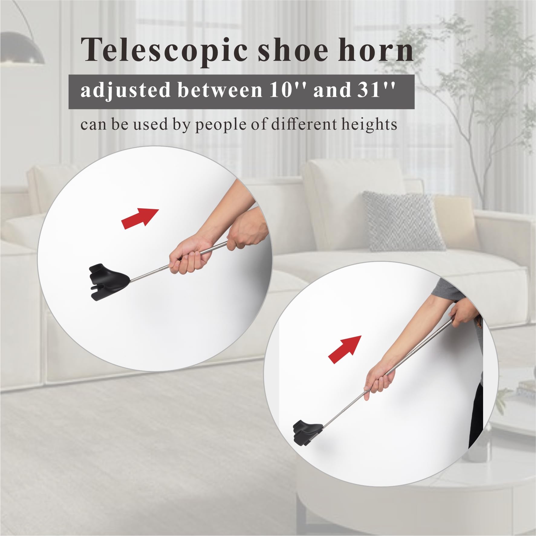 Calzador telescópico con mango largo para personas mayores, 10-31, para hombres, mujeres embarazadas, regalos para papá mayor