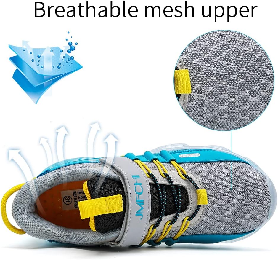 JMFCHI Boys Girls Kids' Sneakers Knitted Mesh Sports Shoes Breathable Lightweight Running Shoes for Kids Fashion Athletic Casual Shoes - Image 3