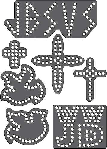 Rhinestone Genie Religious 014 - Plantilla magnética con diamantes de imitación, color negro