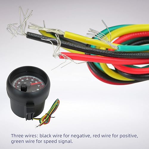 Miniatura 9 de DEEPSOUND 3.75 "12V blanco LED retroiluminado tacómetro medidor con luz roja de cambio para auto gasolina coche 0-8000 RPM