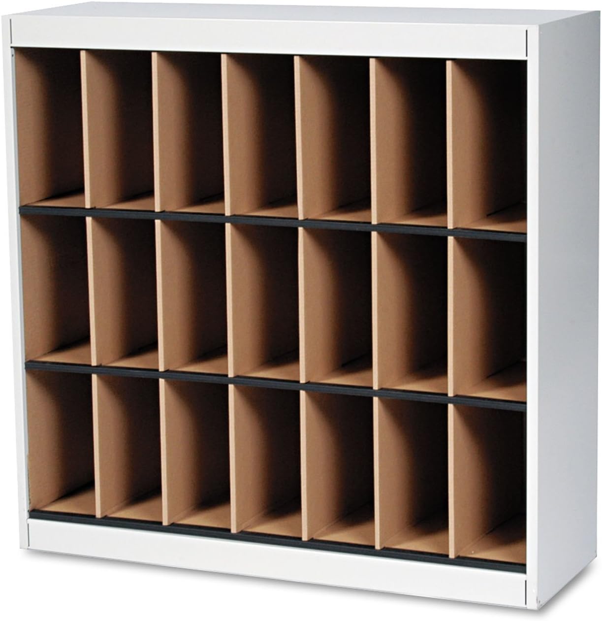 Mayline SRF3837PG Vertipocket Vertical sorter, 21 Pockets, 37-3/4w x 12-3/4d x 37h, Pebble Gray