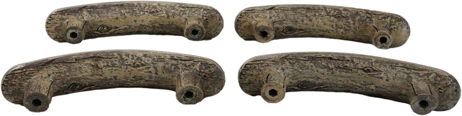 Ebros 6.5" Wide Set of 4 Rustic Western Cowboy and Cowgirl Boots Sculpted Resin On Metal Hardware Base Drawer Pulls Cabinet Door Furniture Bar Pull Knobs