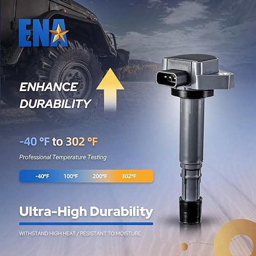 Miniatura 4 de ENA Juego de 6 bobinas de encendido 3.5L 3.7L V6 2001 2002 2003 2004 2005 2006 2007 2008 2009 compatible con Honda Acura Saturn Pilot Ridgeline