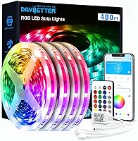 Vista 10 de DAYBETTER - Tiras de luces LED inteligentes con control remoto de aplicación, 5050 RGB para dormitorio, sincronización de música, cambio