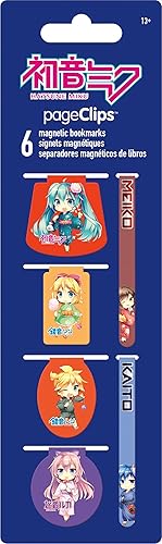 Hatsune Miku Clips magnéticos para página (paquete de 6)