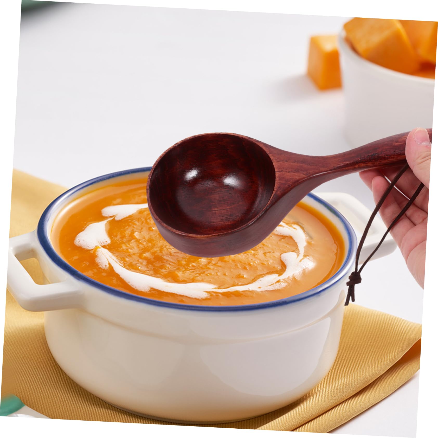 Cabilock 10 Piezas Cuchara de arroz japonesa cucharón cucharón de sopa de cocina Cucharón de sopa de madera Cucharón de sopa práctico cucharon para sopa cucharón de madera