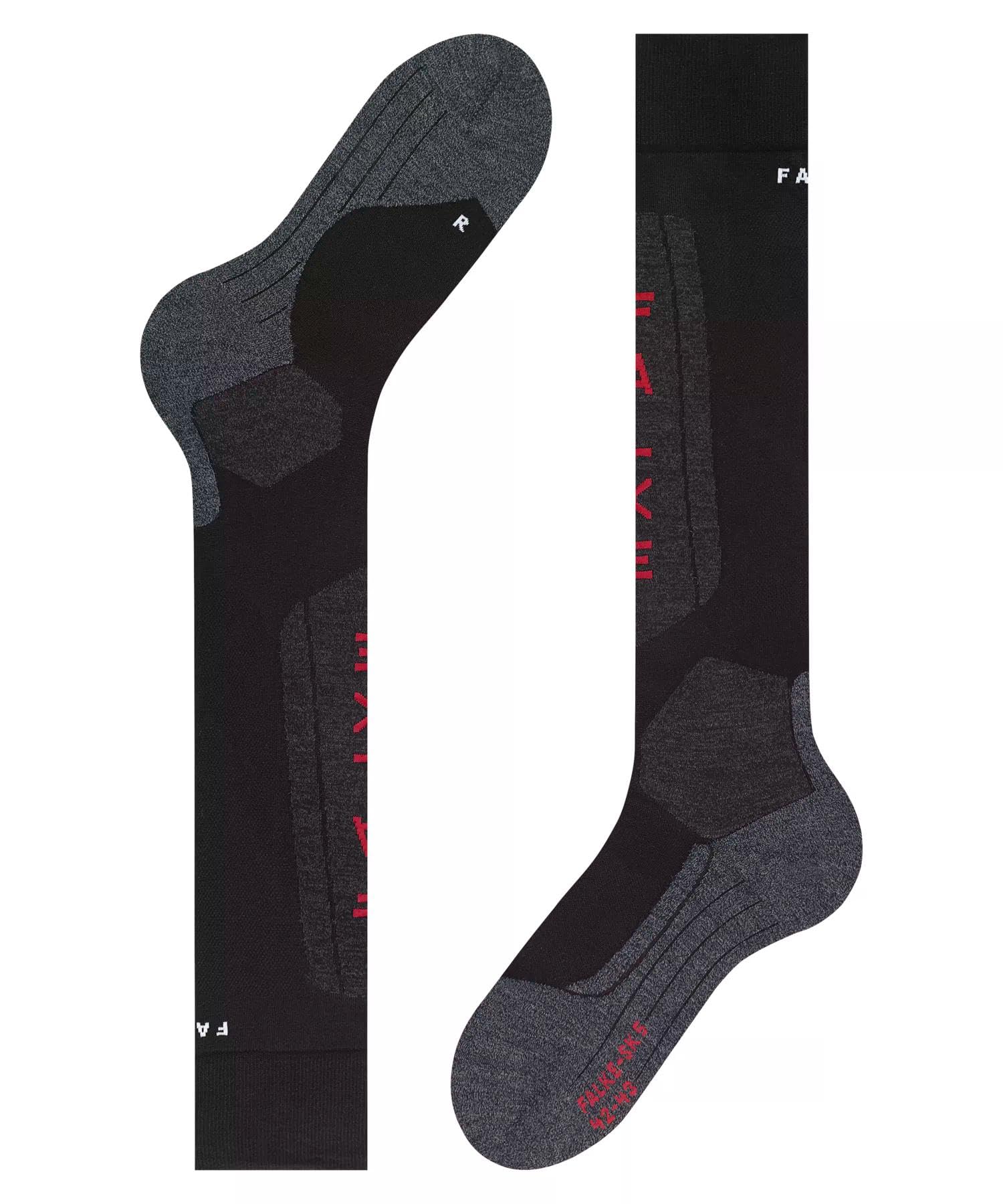 FALKE femme SK5 chaussettes de ski rembourrage ultraléger fines idéales pour la compétition respirantes séchage rapide régulation climatique anti-odeur soie fil fonctionnel 1 paire