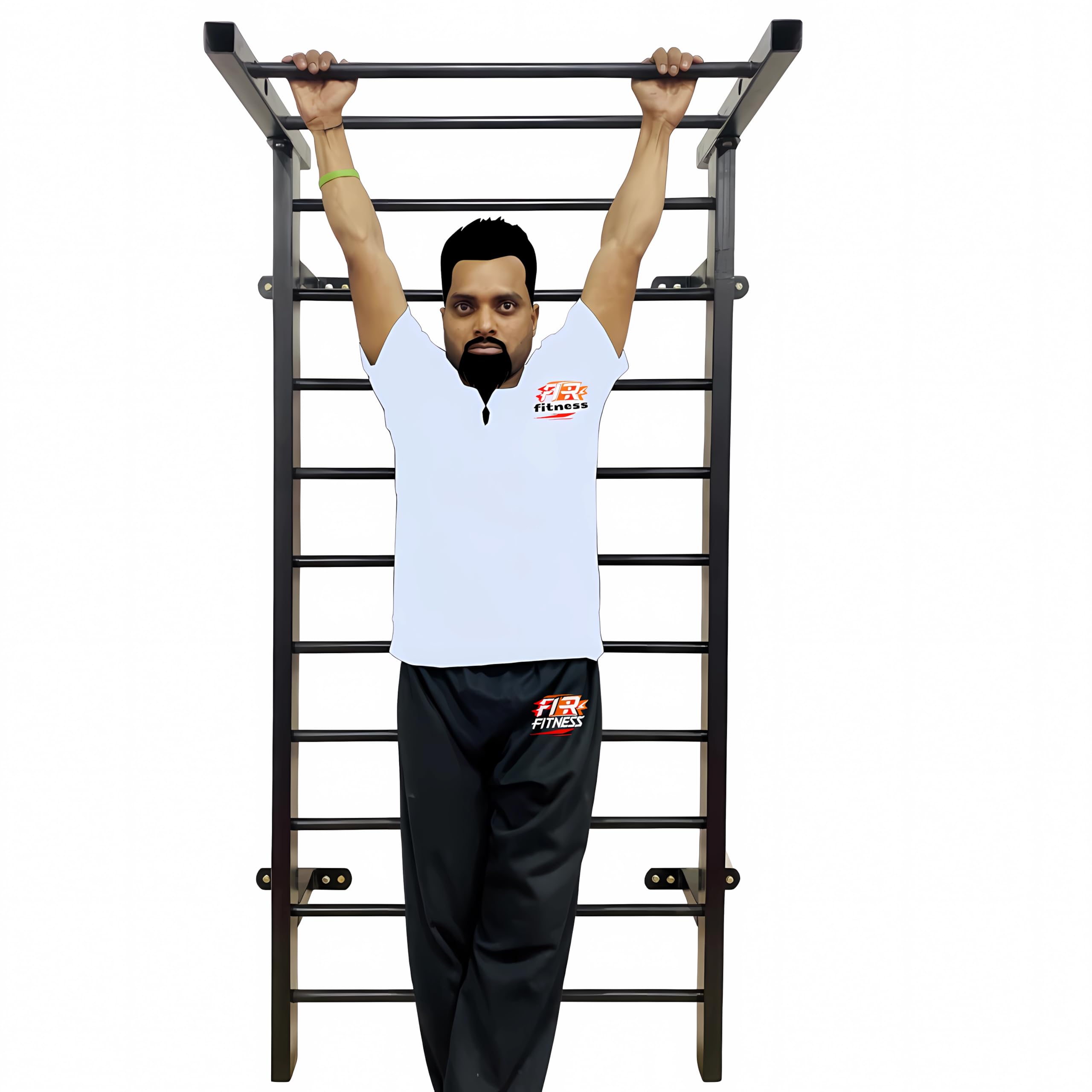 Gym ladder Wall-Mounted Pull-Up Bar perfect for home gym strength training workout equipment , chin-ups, and other exercises. With multiple grip options , with 28_OD strong and pure metal pipes | FITRE FITNESS-image-32