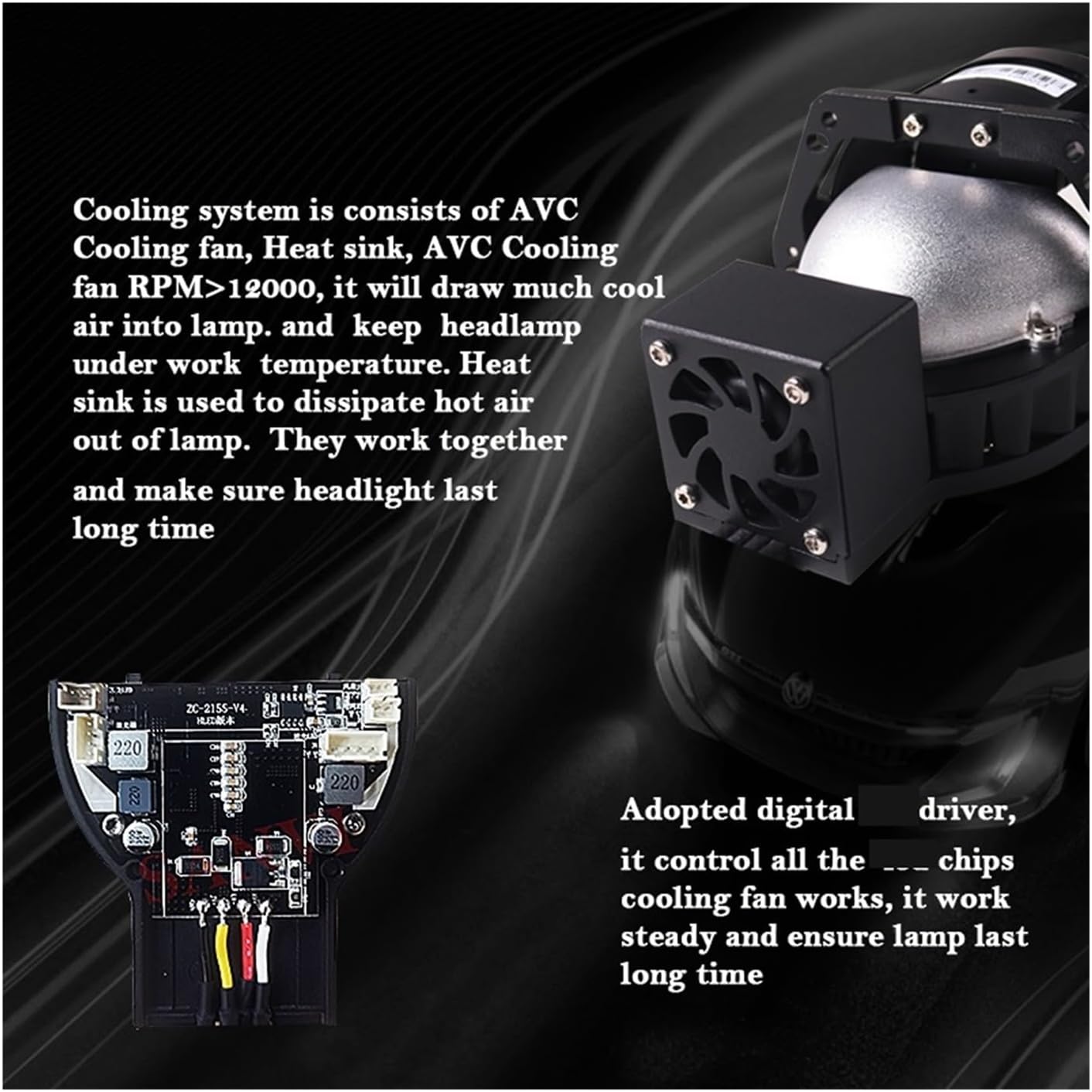 2PCS S11 73W 6000K Hyperboloid Bi L/ED Projector Lens 3R G5 Auto Projector Lens RHD LHD Headlight Car Light Accessory(Left,Projector Lens only)