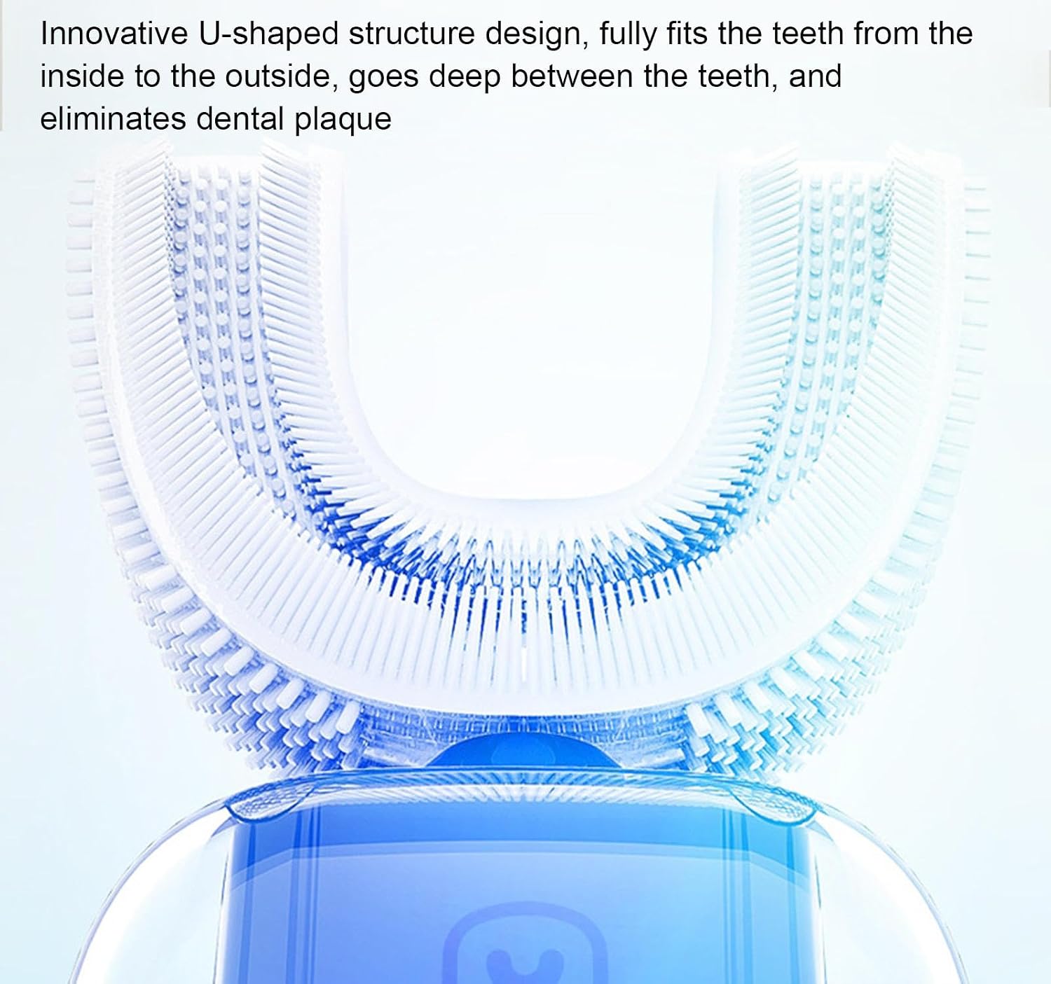 VIDECOR U-Shaped 360° Automatic Toothbrush, IPX7 Waterproof Toothbrush Electric Teeth whitening Brush Sonic Toothbrush with Wireless Charging,A