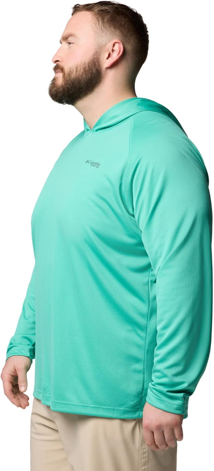 Columbia Men's PFG Solar Stream Hoodie, Glaze Green, 4X - Image 3