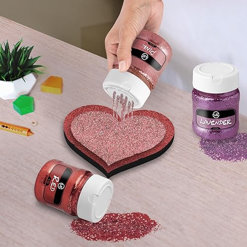 Miniatura 6 de Purpurina  3 unidades de purpurina a granel  4 onzas EA Glitter para manualidades de San Valentín, purpurina para resina, decoraciones del día de