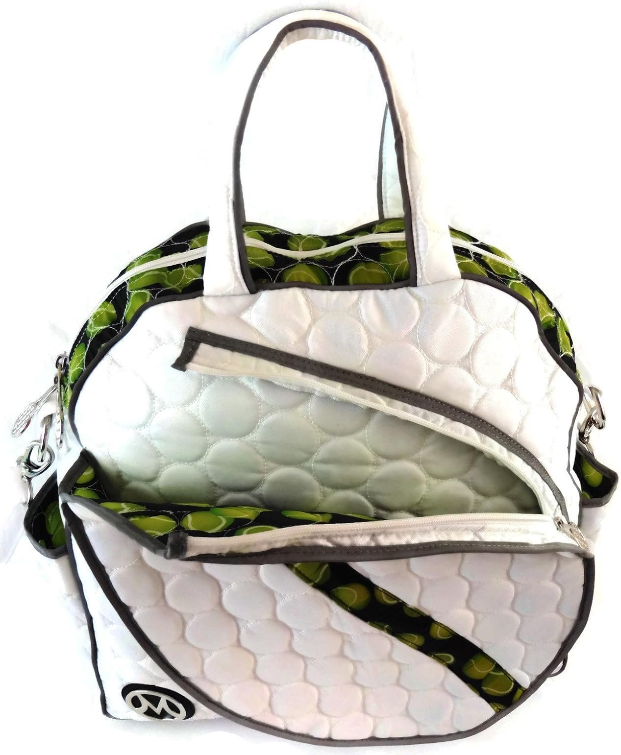 Womens Reflective Tennis Bag, Designed in New York, White