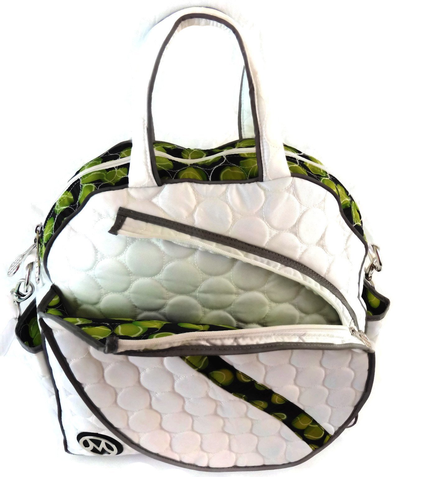 Womens Reflective Tennis Bag, Designed in New York, White
