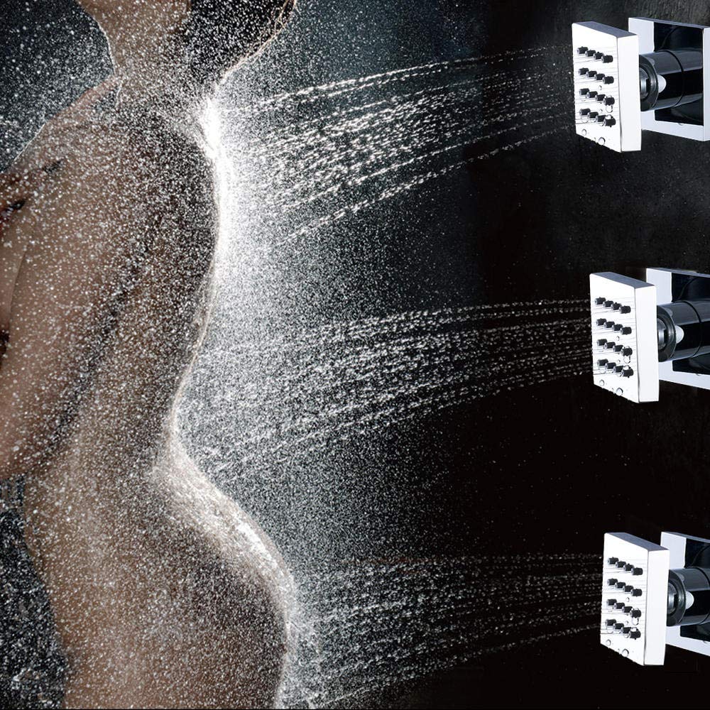 Grifo termostático para baño, Cromado, para Ducha de Lluvia, Mezclador de bañera, Juego de grifos de 16 Pulgadas