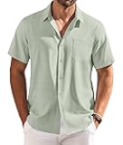 Shirts for Men Short Sleeve Button Down Shirt Casual Summer Beach Shirts