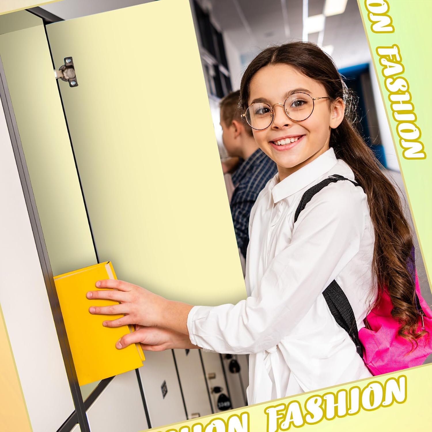 AmazingSpark 4 Pcs 36 x 12 Inches School Locker Magnetic Wallpaper Removable Locker Accessories Decor Wall Magnetic Sticker Trimmable Easy Install for Student School University Office(Milky White) image 2