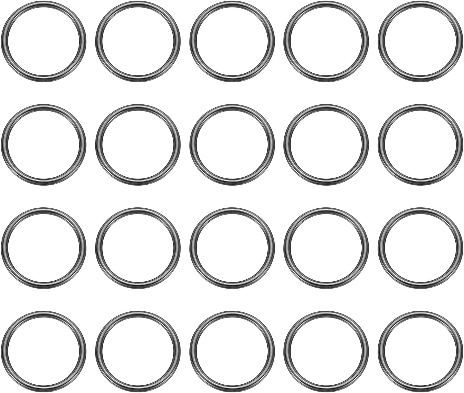 HARFINGTON O Ring Buckles Zinc Alloy Electroplated Round Buckles Multi-Purpose Loop Ring
