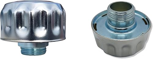 Tapa de ventilación de metal para llenado de aceite hidráulico y combustible para tanque de depósito (cromado, BSP 1 pulgada roscada, solo tapa)