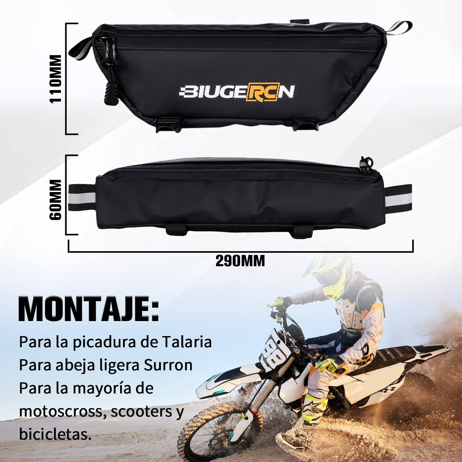 Bolsa Manillar Moto Bolsa Herramientas Moto Universal para Surron S/X/L1E para Talaria X3/MX4/MX5 Motocross Enduro E-Bike