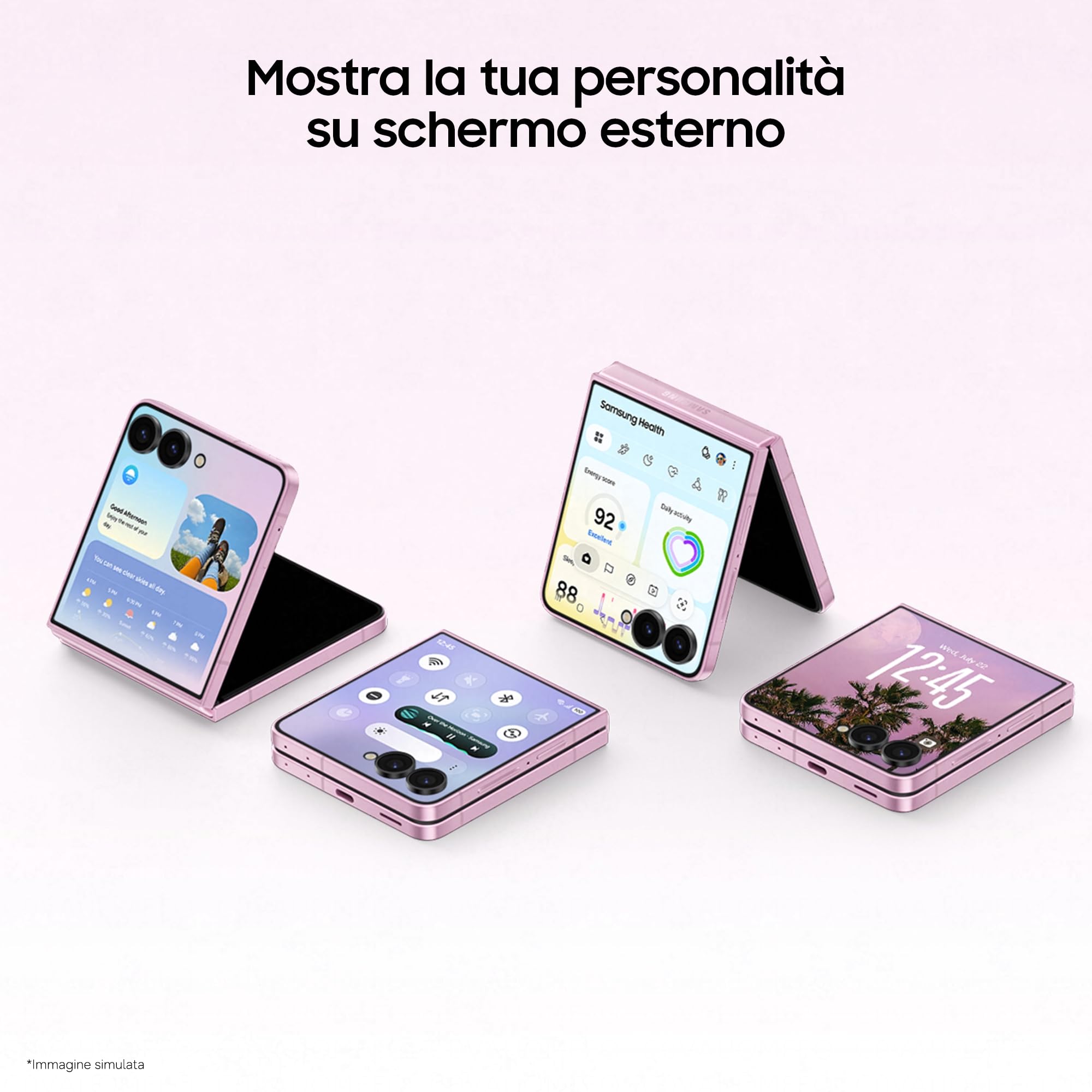 Samsung Galaxy Z Flip8, 256GB, Pink [Versione Italiana] | Selfie Camera 50MP, Now Brief, Assistente Foto, FlexWindow Personalizzata, Batteria 4300 mAh, RAM 12GB