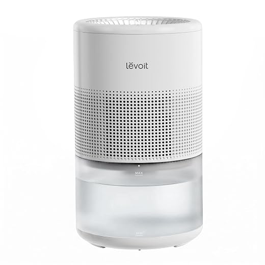 LEVOIT Evaporative Humidifiers for Bedroom Large Room, Reusable Filter | 4.5L Tank Up to 600ft2, 19dB for Baby, Auto Humidity Balance, No White Dust, Self-Clean & Dishwasher Safe, Superior Studio