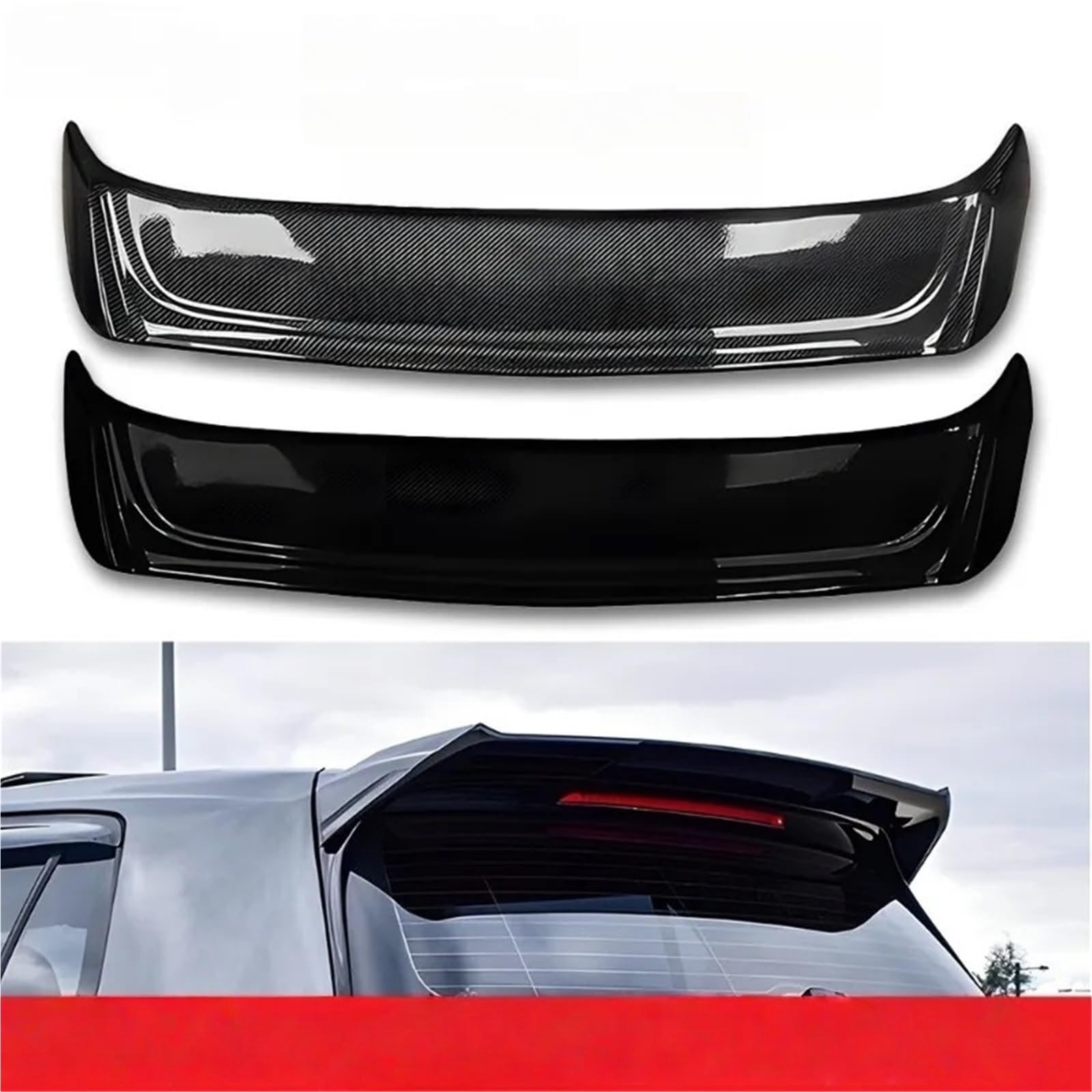 Kompatybilny z VW Volkswagen Golf 7 GTI tylny dach samochodu tylny spojler skrzydłowy tylny bagażnik wargi akcesoria samochodowe tylna płetwa pokrywa osłona części deski(For Golf 7 GTI)