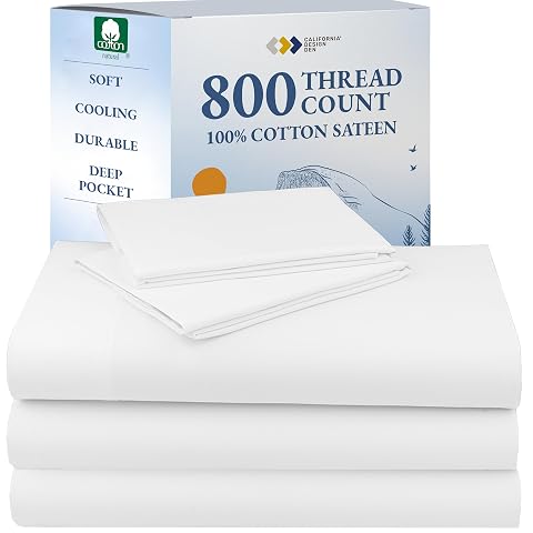 California Design Den Split King Sheets Sets for Adjustable Bed - Buttery Soft 800 Thread Count 100 Cotton