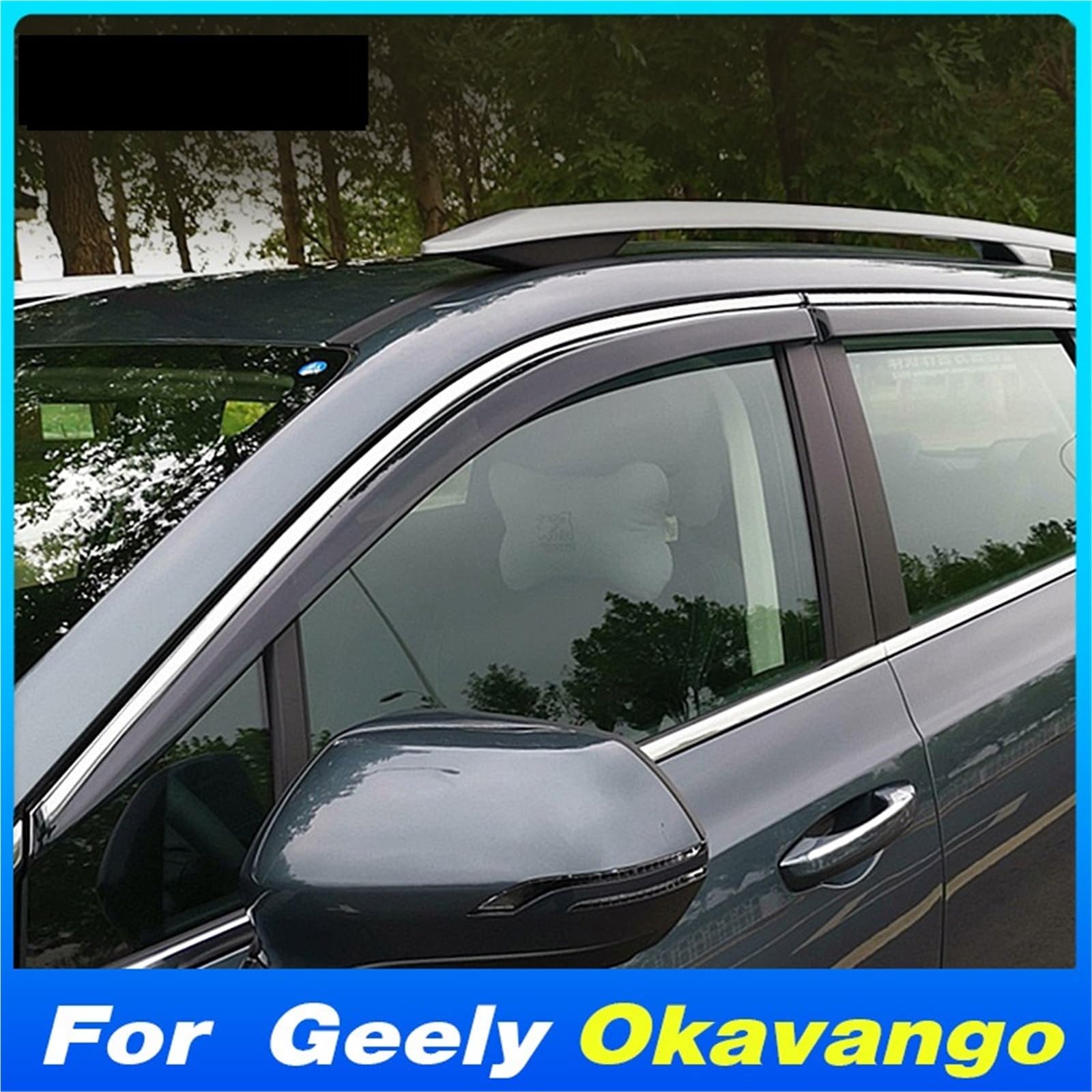 Zaslony Dzielace Samochód Pasuje do Geely Okavango 2023 Osłona szyby samochodu Osłony przeciwdeszczowe Osłony brwi Deflektory wiatru Zewnętrzne