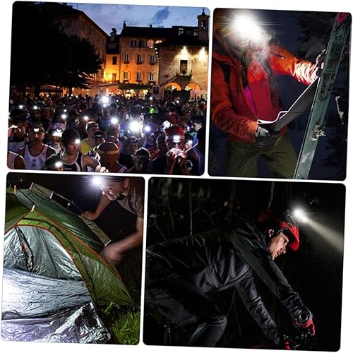 Miniatura 8 de POPETPOP 2pcs Rechargeable Led Headlamp Motion Sensor Ergonomic Design Straps for Outdoor Activities Night Running Fishing and Camping