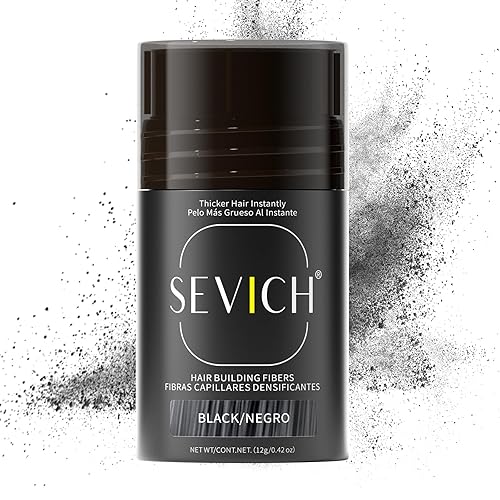 SEVICH Fibras capilares para adelgazar el cabello, fibras de construcción de cabello al instante más gruesas y completas, polvo para el cabello para