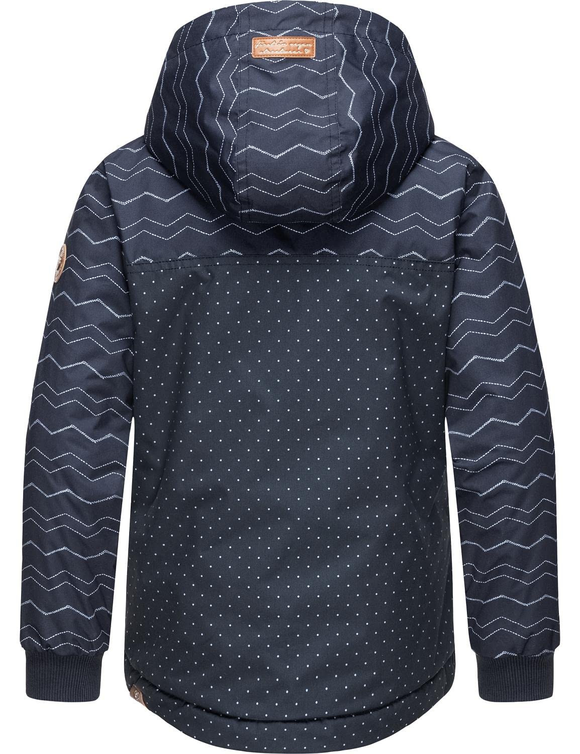 Ragwear Kinder Mädchen Winterjacke Outdoorjacke mit Kapuze wasserdicht Kristla Chevron 128-152