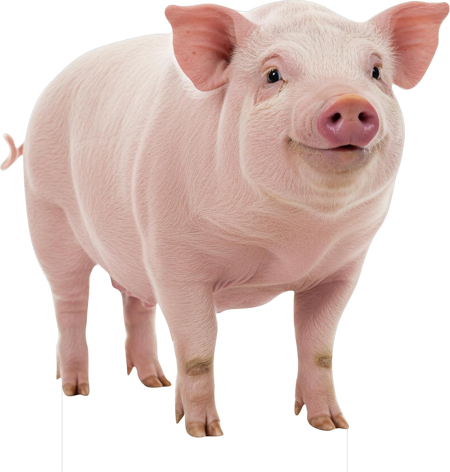 Pig 2FT Life Size Cardboard Cutout, Farm Animal Cutouts, Safari Decor, Fun Standup for Photo Booths, Birthday Party, 1PC