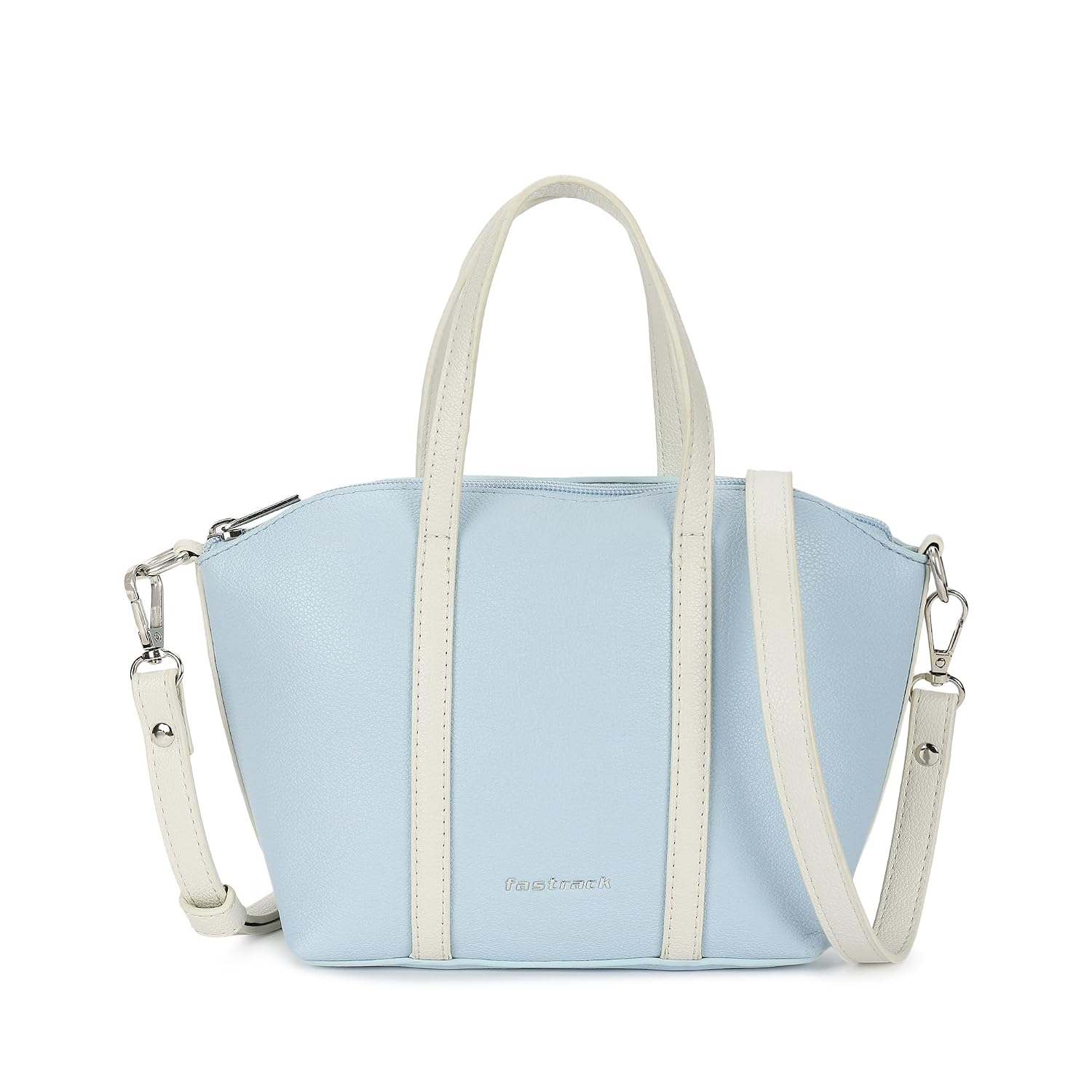 Fastrack Smooth Talker Sling Bag for Women | Detachable Sling Belt, Handle Carry Option, Pebbled Faux Leather, Top Zip Clo...
