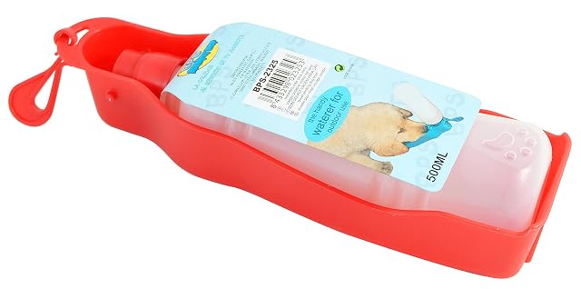 Foto 2 de 2 de BPS® Bebedero para Perro y Gatos Bebedero de Viaje para Mascota BPS-2326 (Rojo, 750ml)