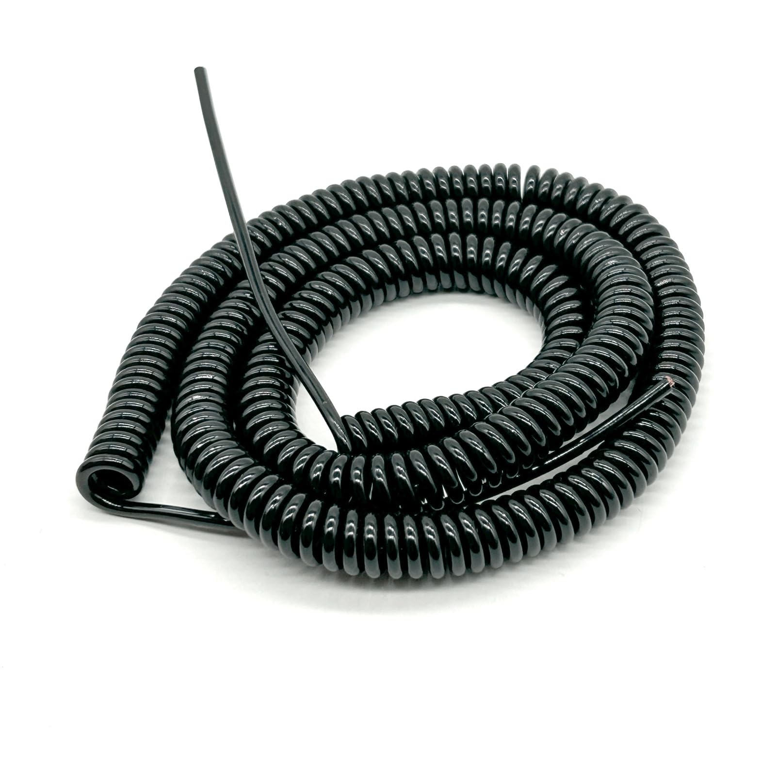 Telescopic Spring Fil thermorétractable électrique à ressort spiralé à 7 conducteurs, 0,2 mm², calibre 24 AWG Length Extendable(Straight 7.5 meters)