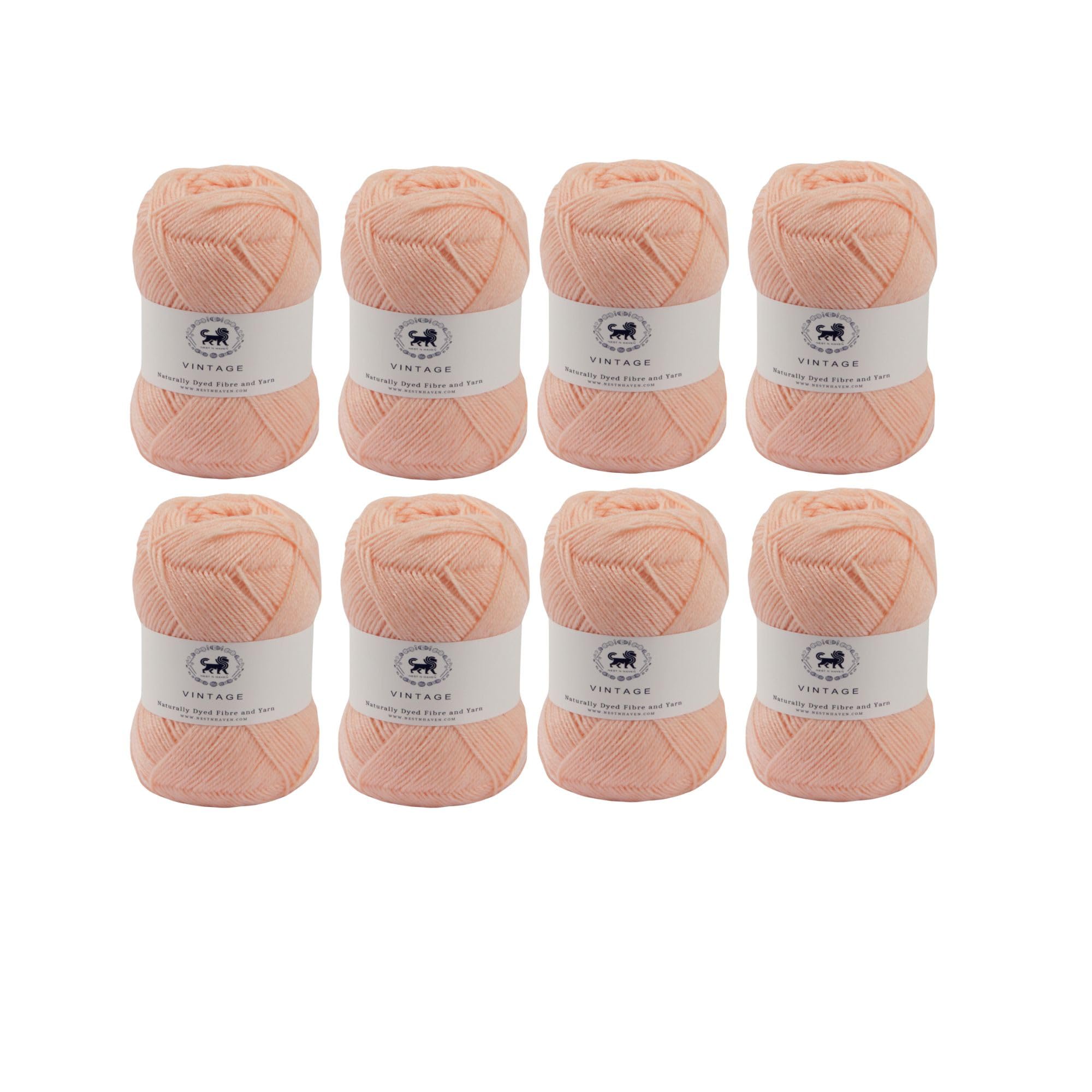 Nestnhaven Acrowools Vintage, Micro Soft, Hand Knitting and Crochet Yarn. Pack of 1 Ball - 100gms. Shade no - NNHV001 (Skin) | (900 Gm)