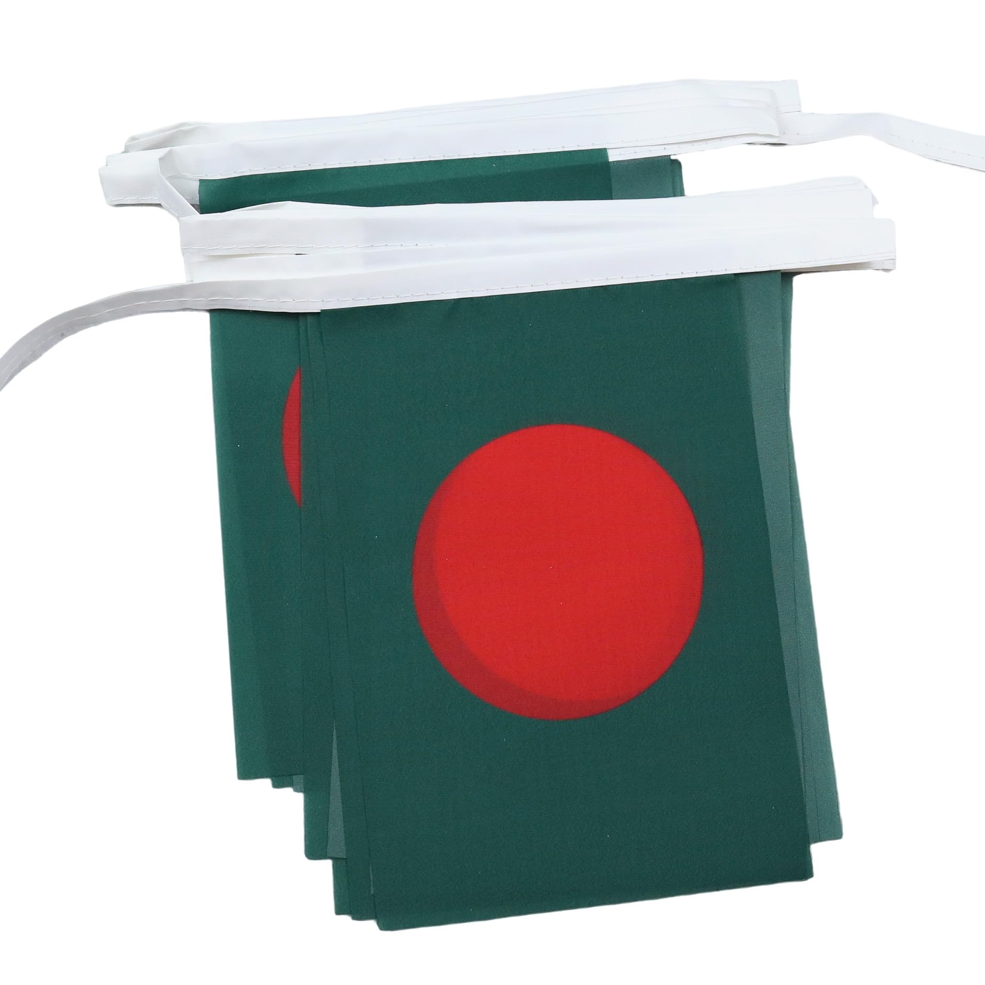 AZ FLAG Bangladesh Bunting Flag, 20 Ft Garland with 20 Small Bangladeshi Flags 8'' x 6'', 100% Polyester String Pennant, 6 meters